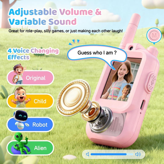 Kids Video Walkie Talkie – Safe & Fun Two-Way Communication for Children, Rechargeable, Long-Range, Educational & Outdoor Play