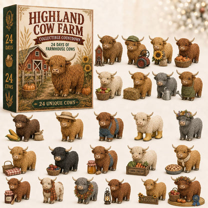 🐮24‑Day Highland Cow Advent Calendar