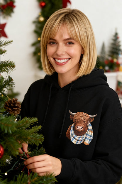 🐮 49% OFF! 🎁 Cute Highland Cow Fleece-Lined Hoodie – Cosy & Warm Hooded Sweatshirt | Soft Plush Lining | Cute Cow Design | Perfect for Chilly Days & Relaxing at Home