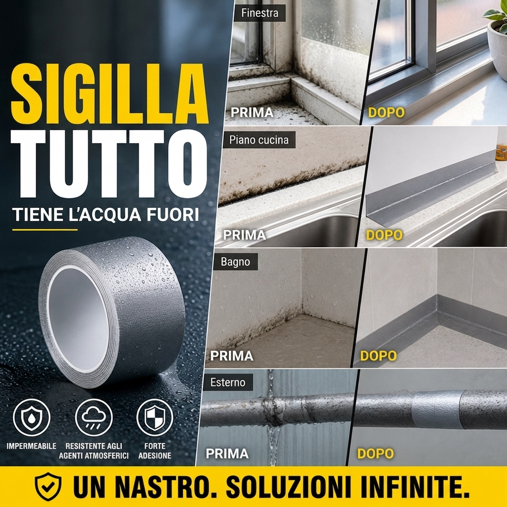 🛒 50% DI SCONTO ORA! ⌛ Offerta a tempo limitato – Nastro sigillante mu