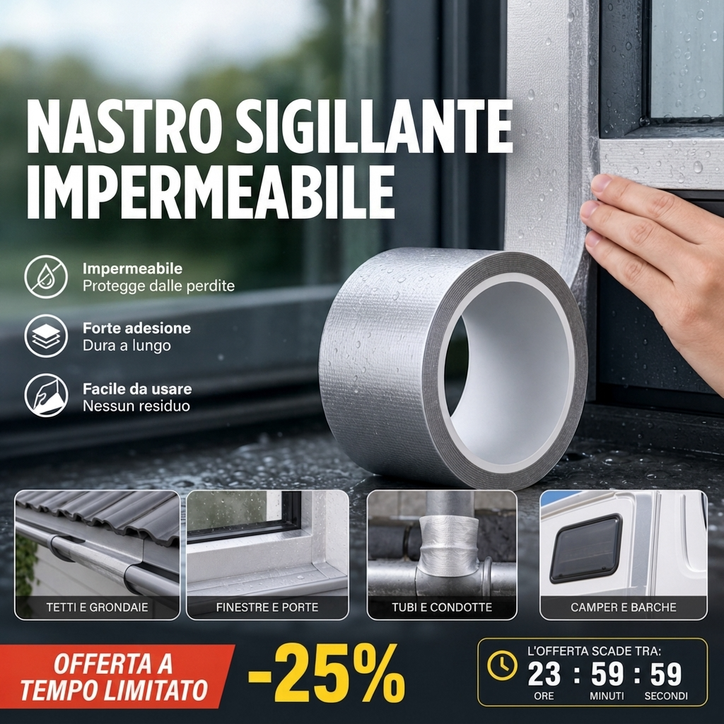 🛒 50% DI SCONTO ORA! ⌛ Offerta a tempo limitato – Nastro sigillante mu