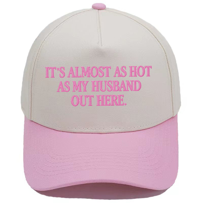 Funny "Almost As Hot As My Husband" Embroidered Cap