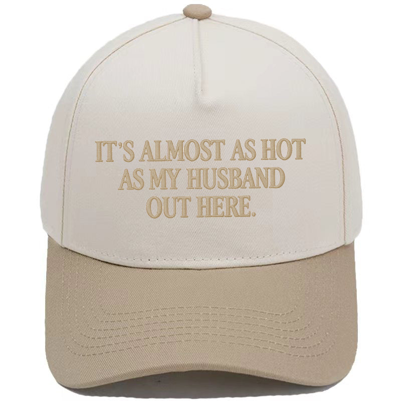 Funny "Almost As Hot As My Husband" Embroidered Cap