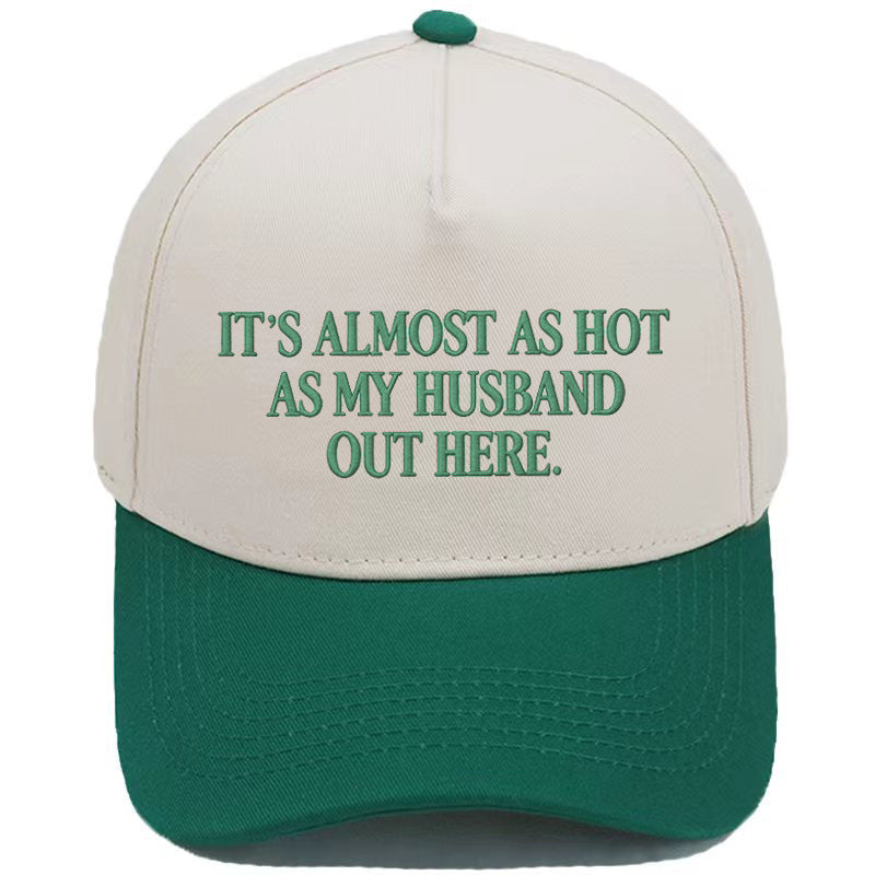 Funny "Almost As Hot As My Husband" Embroidered Cap