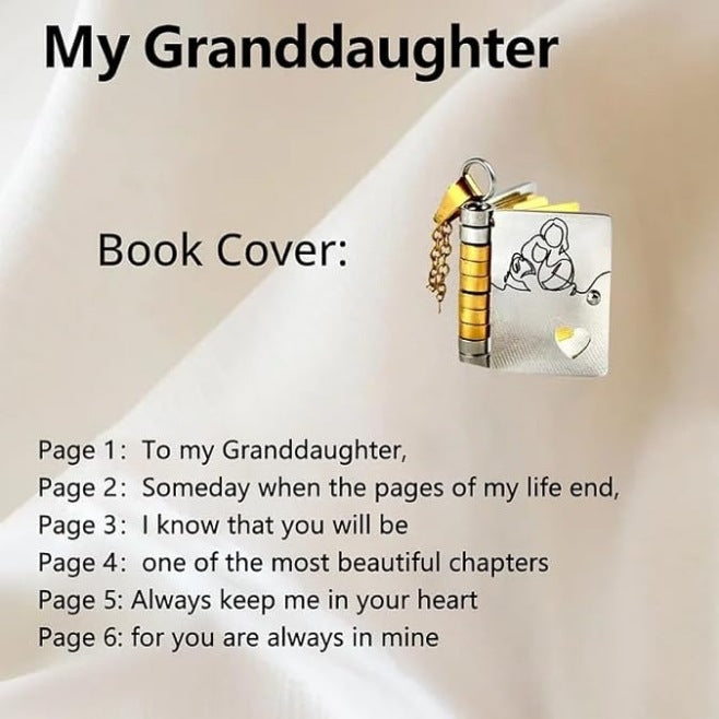 💥 For Granddaughter - The Most Beautiful Chapter Book Necklace