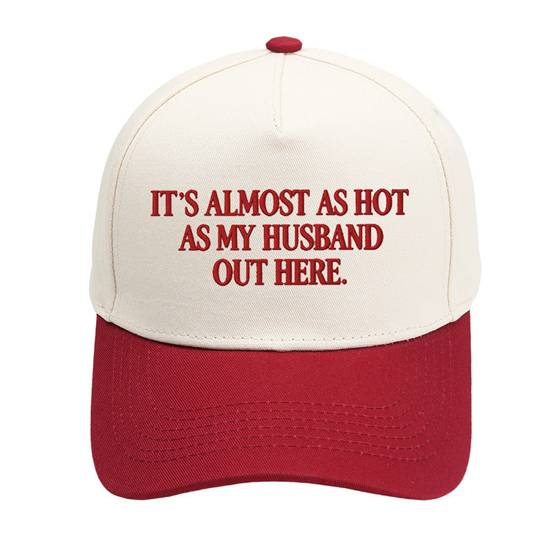 Funny "Almost As Hot As My Husband" Embroidered Cap