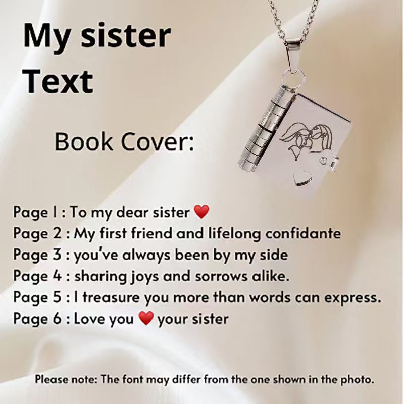 💥 For Granddaughter - The Most Beautiful Chapter Book Necklace