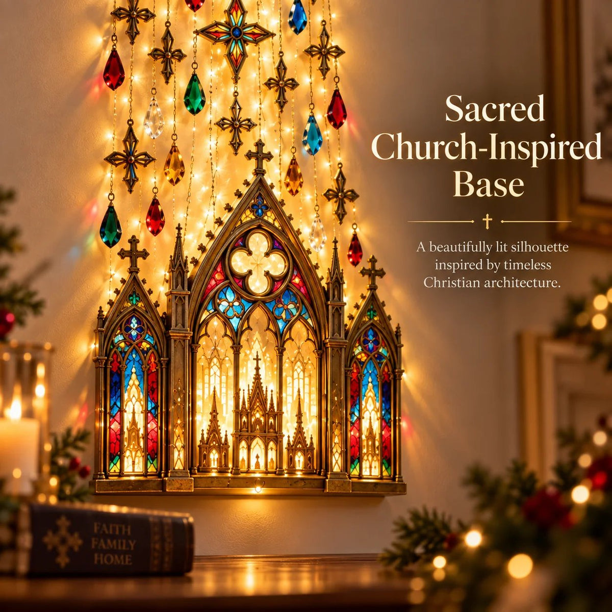 🔥HOT SALE🔥✨ Cathedral Grace Stained Glass Cascade Wall Light™