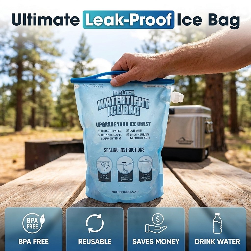 Large-Capacity Leak-Proof Ice Bag – Reusable Cooler Ice Pack – Durable, Instant-Use Cooling Solution