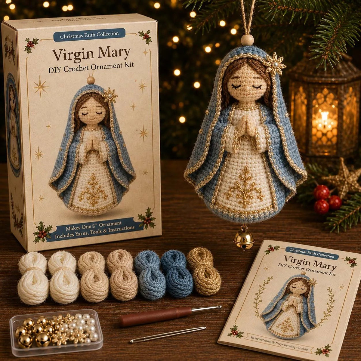 🎄Beginner-Friendly Christmas Character DIY Ornament Kit | Complete Craft Set with Soft Materials, Decorative Details & Step-by-Step Instructions Included ✨