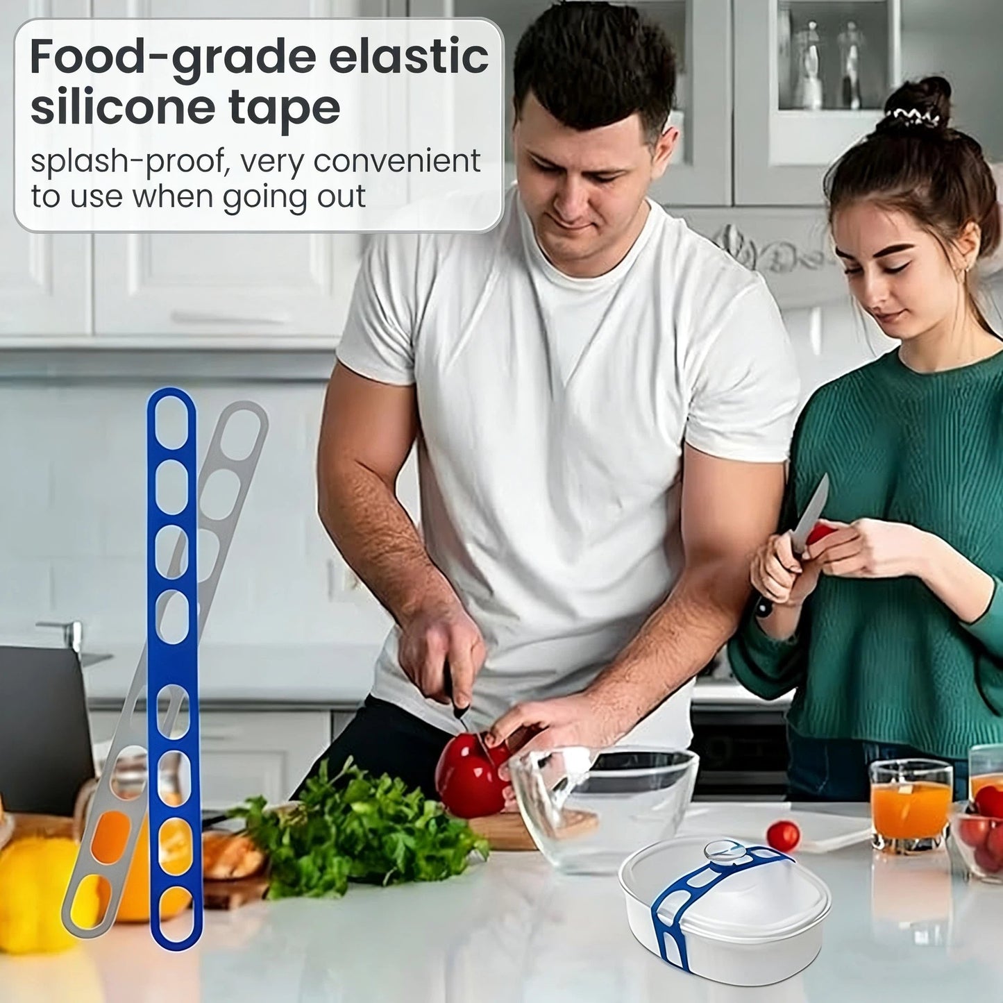 Universal Silicone Lid Securing Straps (3-Pack)