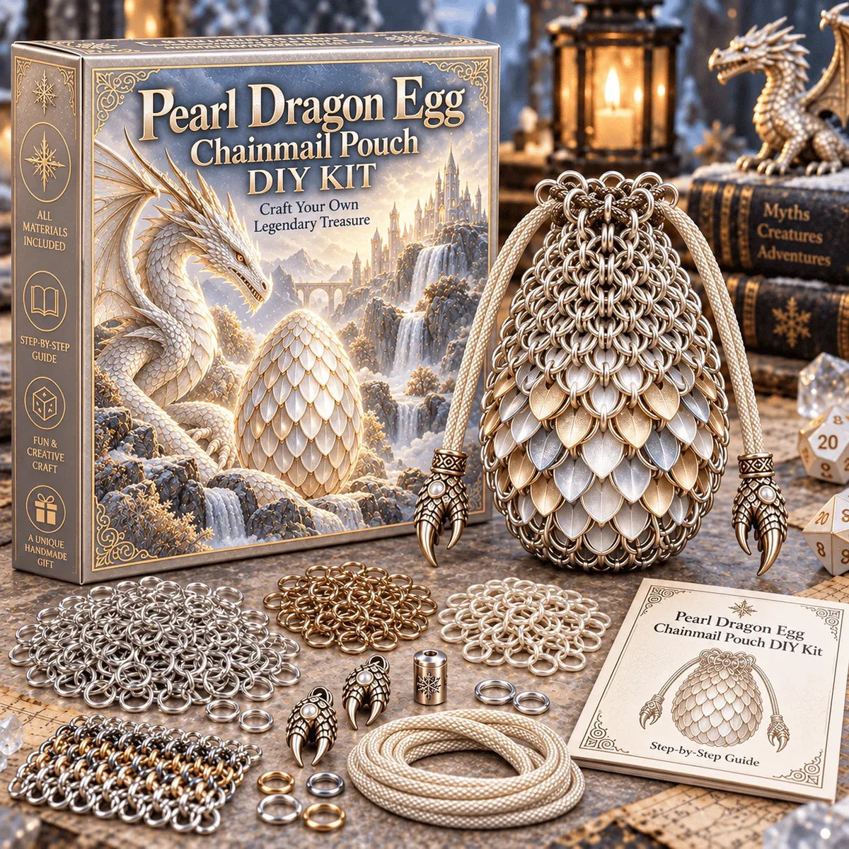 🔥Last Day 49% OFF - 🐉 Dragon Egg Chainmail Pouch DIY Kit