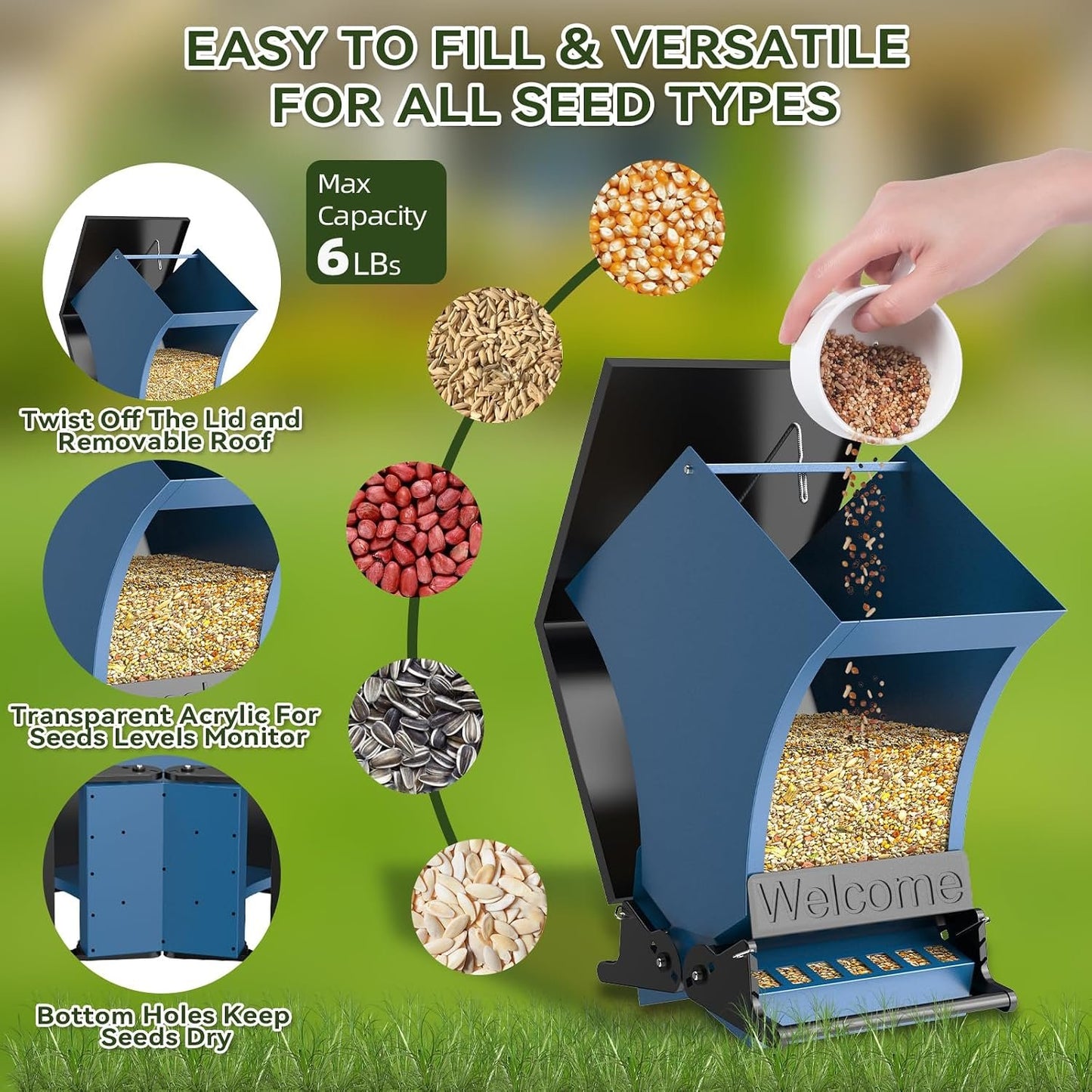 🔥Last Day 49% OFF -Squirrel Proof Bird Feeders for Outdoors