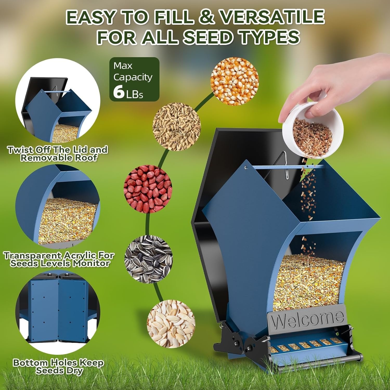 🔥Last Day 49% OFF -Squirrel Proof Bird Feeders for Outdoors
