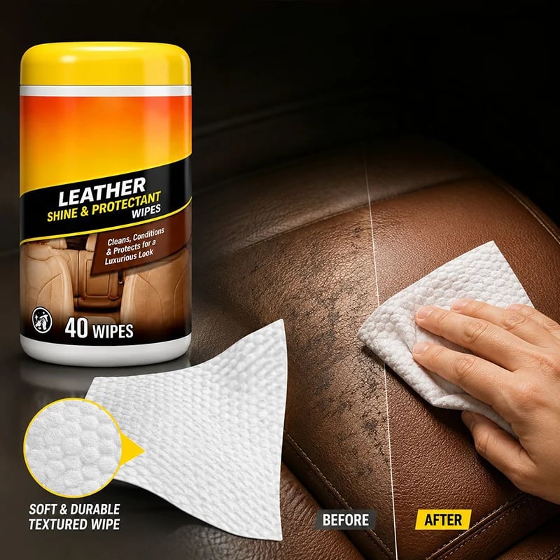 🔥Buy More Save More🔥 3-in-1 Leather Wipes – Clean, Condition & Protect ,Multi-Purpose Car Interior Leather