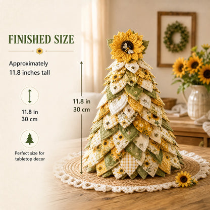 🔥🌻Sunflower Bee Garden Tree DIY Kit-Handmade Fabric Tabletop Tree Decor