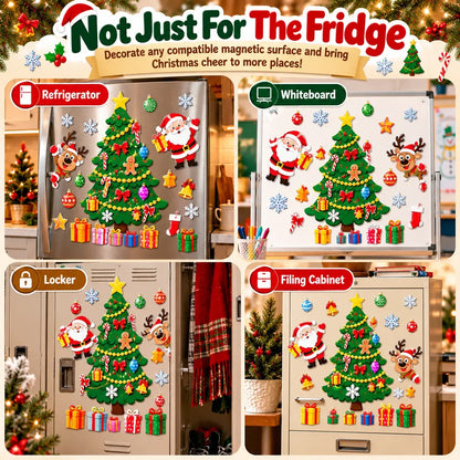 ⏳ Last Day 49% OFF – 🎄DIY Magnetic Christmas Fridge Decor | Reusable Tree & Holiday Magnets for Family Fun 🧲