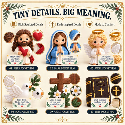 ⏳ Last Day 49% OFF – ✝️ 24 Days of Faith-Filled Pocket Hugs™ Advent Calendar | 24 Unique Hand-Painted Christian Keepsakes with Matching Encouragement Cards & No Repeated Designs 🎁