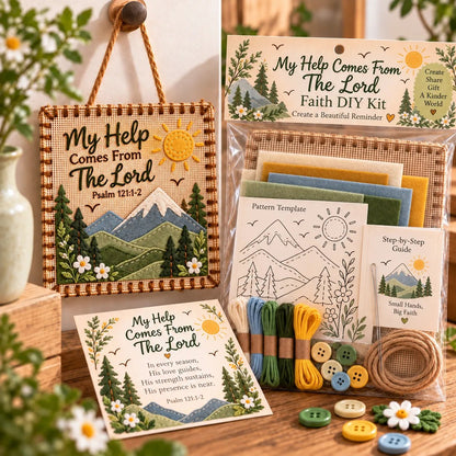⏳ Last Day 49% OFF – ✝️ Beginner-Friendly Psalms Fabric Weaving DIY Kit | 6 Scripture Designs with Felt, Thread, Pattern & Step-by-Step Guide 💕