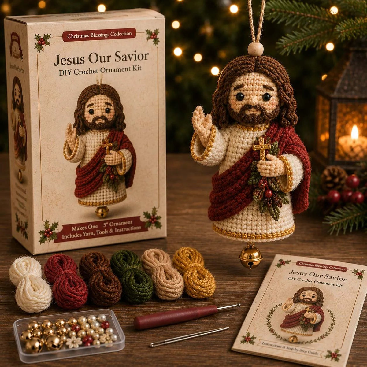🎄Beginner-Friendly Christmas Character DIY Ornament Kit | Complete Craft Set with Soft Materials, Decorative Details & Step-by-Step Instructions Included ✨