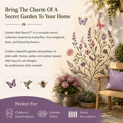 🔥LAST DAY 50% OFF - 🌿 Garden Wall Stencil™ – Reusable DIY Kit for Walls, Fences & Patios