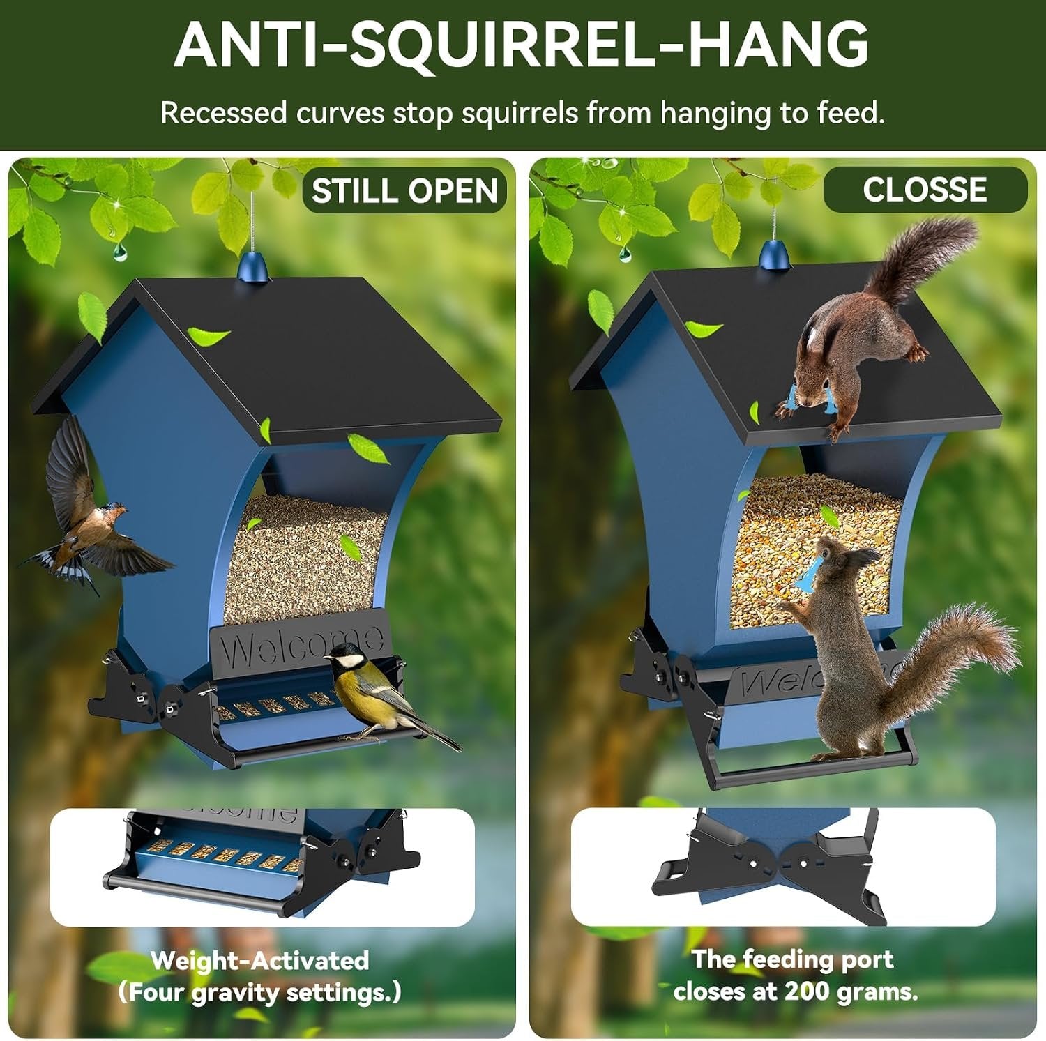 🔥Last Day 49% OFF -Squirrel Proof Bird Feeders for Outdoors