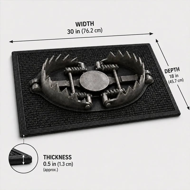 💥 LAST DAY 50% OFF - 😂 Gotcha! 3D Bear Trap Illusion Doormat – Funny Prank Entry Mat
