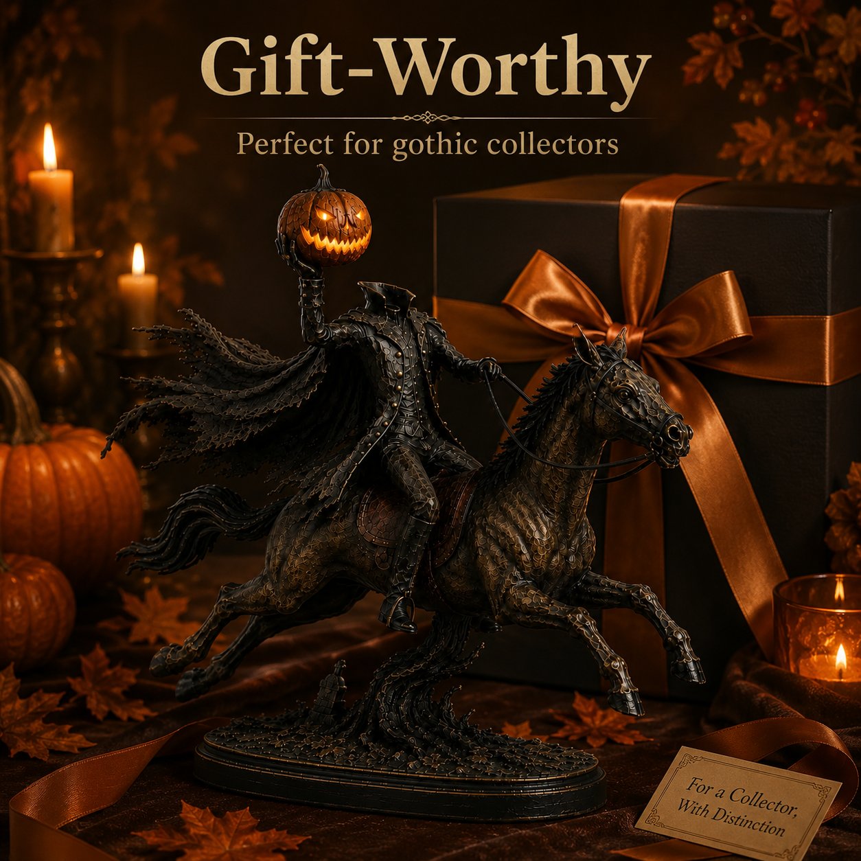 ⏰Last Day Buy 2 Save 10% - 🎃🏇Midnight Chase Headless Horseman Statue | Awaken the Legend of the Hollow(✨Same as the video)