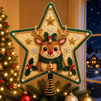 🔥LAST DAY 50% OFF - 🎄⭐ Pearl Diamond Art Christmas Tree Topper Kit