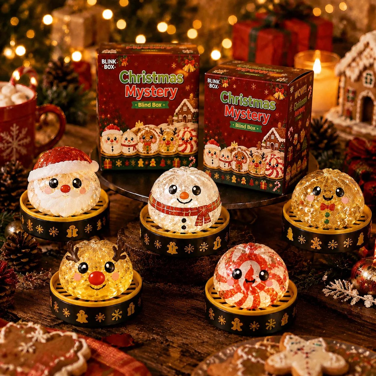 🎄Christmas Sale Only ￡6.99!!!🔥 65% OFF – Christmas Squishy Dumplings | Mystery Blind Box & Pick Your Character