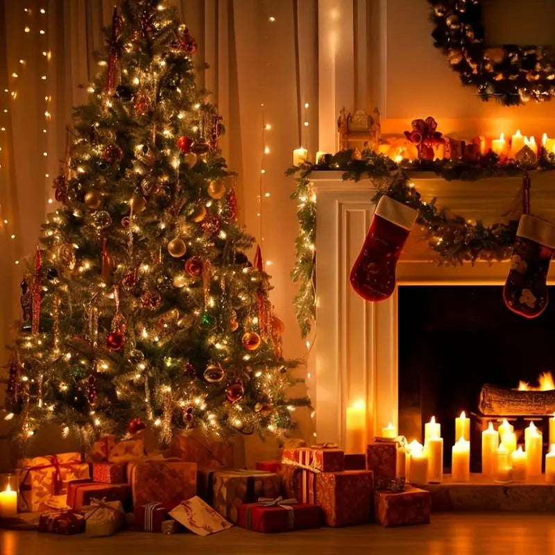 Christmas LED Garland String Lights – Festive Home Decor and Merry Christmas Ornament🌺