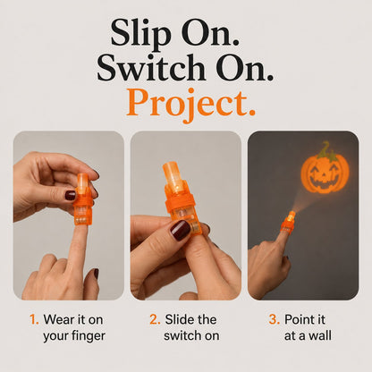 ⏰Limited Stock 49% OFF🎃Halloween Finger Projector Lights – Mini Pattern Projector