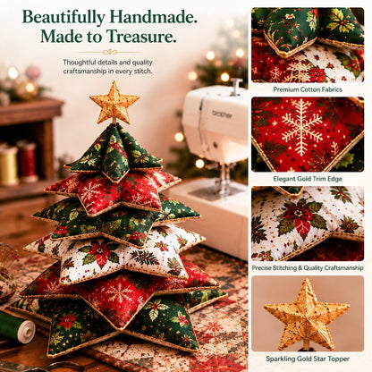 🎄 Christmas Star Pillow Tree Sewing Kit