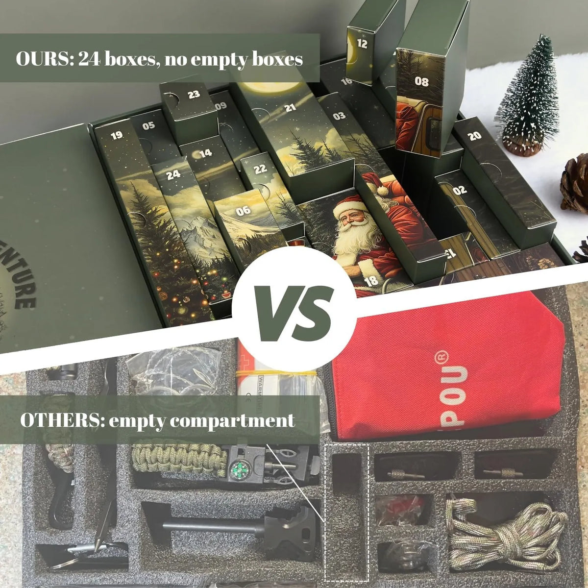 ⏰Limited time free shipping!🔥 2026 Men's Survival Advent Calendar | 24-Day Countdown
