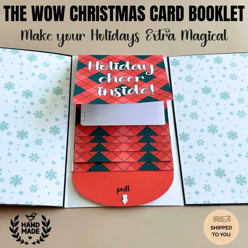 ⏰LAST DAY 49% OFF - 2026 New🎅🎁 Waterfall Christmas Gift Card Booklet 💳✨