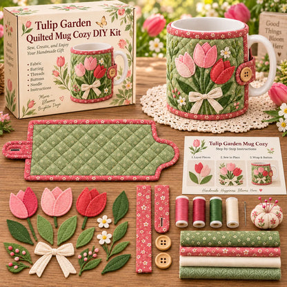 🌸Garden Quilted Mug Cozy DIY Kit