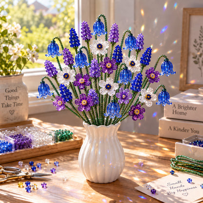 ⏳ Last Day 48% OFF –🌼✨DIY Beaded Wildflower Bouquet Kit – Handmade Crystal Flower Craft Set🌸✨