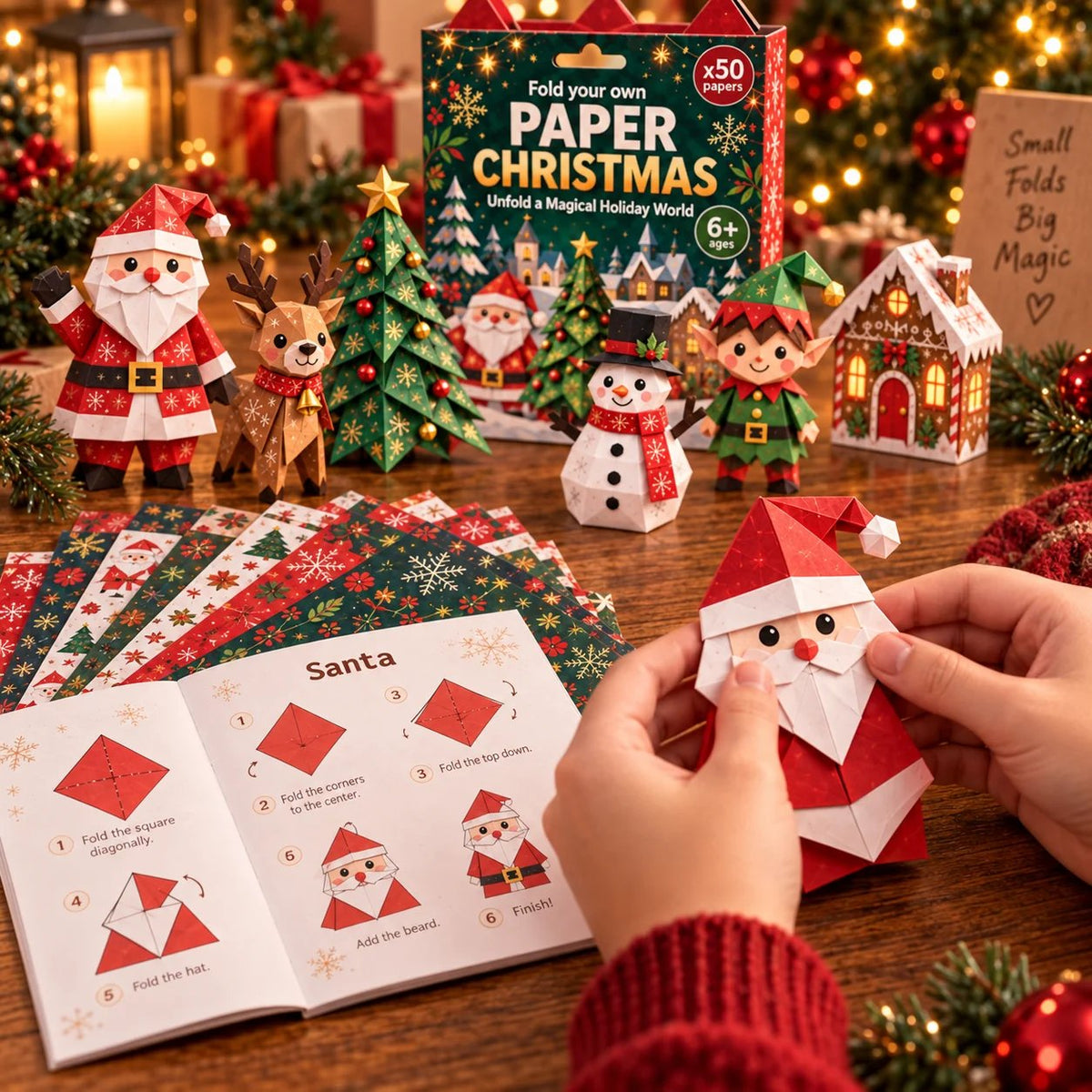 🔥🧘Relaxing & Beginner-Friendly- 3D DIY Paper Christmas(💕Step-by-Step Guide Included)