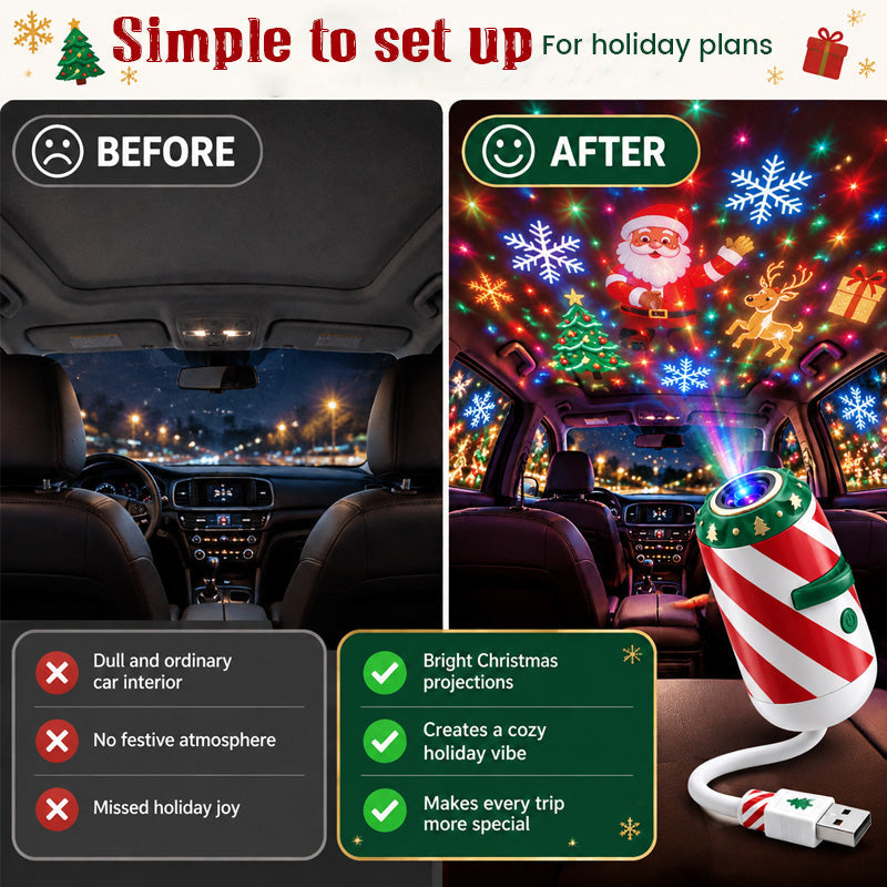 🎄✨ Christmas Car Projector Light – Turn Your Car Into a Magical Winter Wonderland 🚗