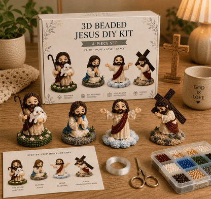 🔥 DIY Christian 3D Beaded Figurines Kit | Handmade Faith Craft for Prayer & Decoration