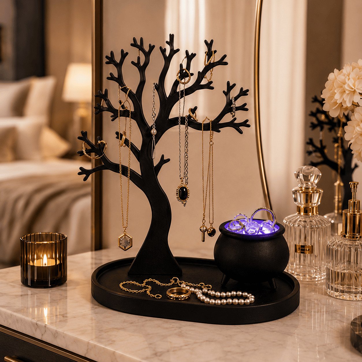🔥Last Day 50% OFF - 🌳 Illuminated Jewelry Tree Organizer