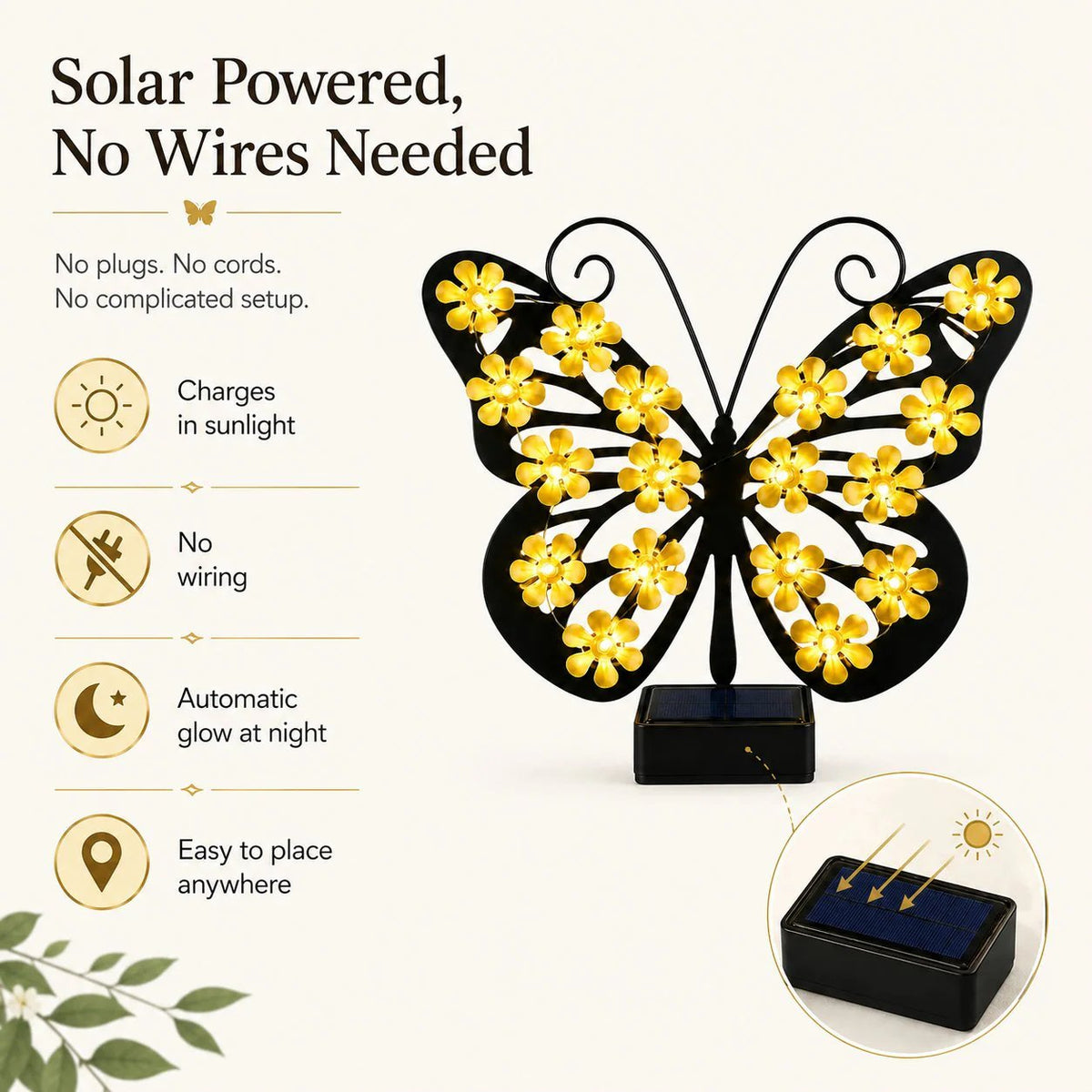 💯🦋 Solar Butterfly Garden Light