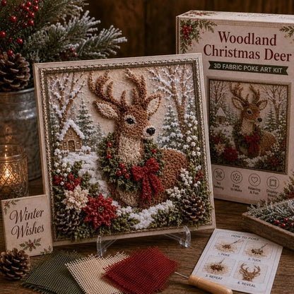🔥HOT SALE 49% OFF 💥🎄 3D Christmas Fabric Poke Art DIY Craft Kit
