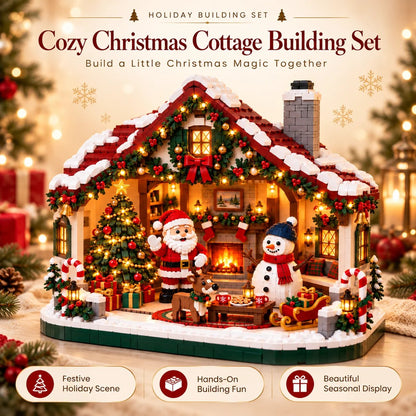 🔥Buy More Save More🔥- 🎄 Cozy Christmas Cottage Building Set – Build Together, Create Memories & Display with Pride