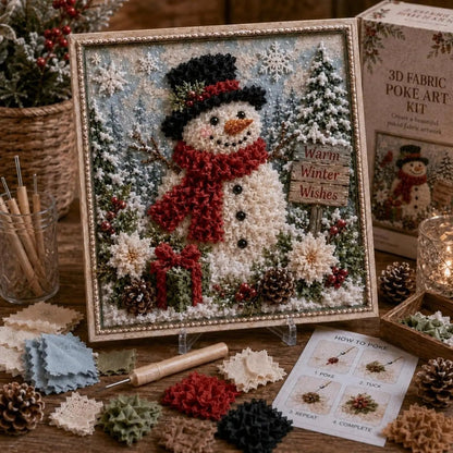 🔥HOT SALE 49% OFF 💥🎄 3D Christmas Fabric Poke Art DIY Craft Kit