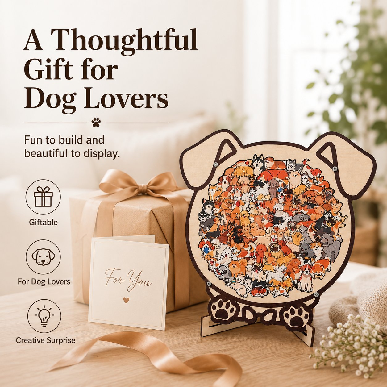 Wooden Dog Jigsaw Puzzle