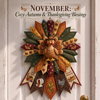 🗓️ Beginner-Friendly 12-Month Themed 3D Quilted Door Hanger Sewing Kit Collection | Complete Kit with Coordinated Fabrics, Sewing Materials & Step-by-Step Guide Included 💕