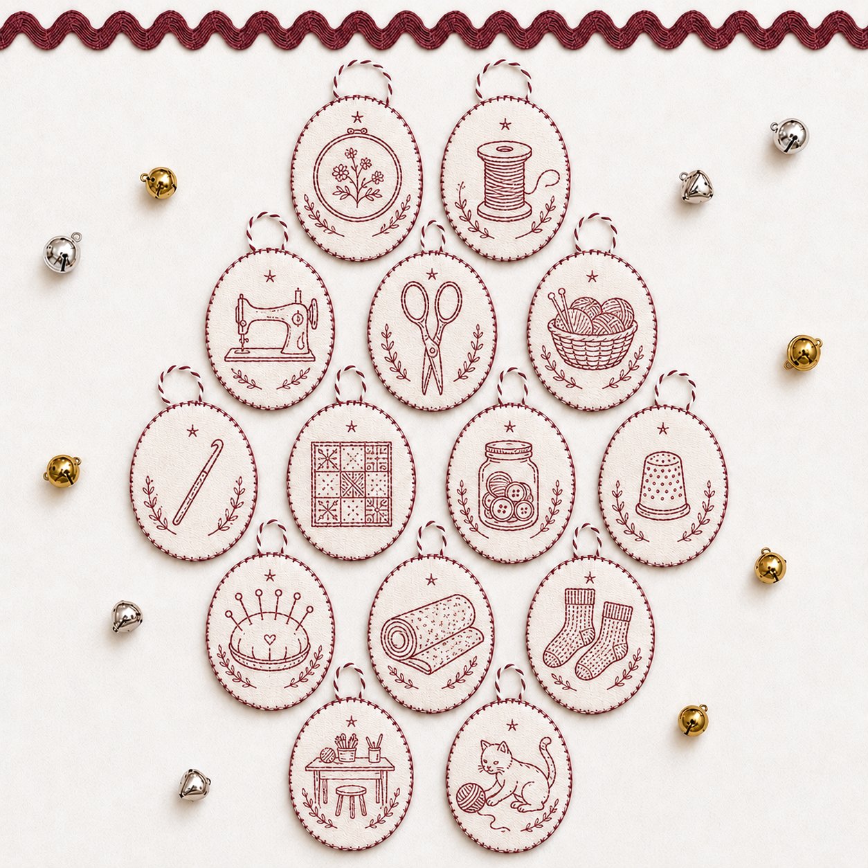 ⏳ Last Day 49% OFF – 🧵Beginner-Friendly DIY Heirloom Oval Embroidery Ornament Kit Collection | Complete Kit with All Tools & Step-by-Step Guide Included 💕