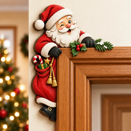 ⏳ Last Day 49% OFF – 🎄 3D Christmas Peekaboo Door Frame Corner Decor | 8 Festive Character Designs with Left & Right Options for Doorways, Entryways & Holiday Corners ✨