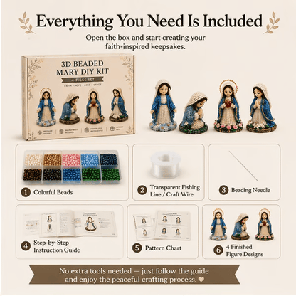 🔥 DIY Christian 3D Beaded Figurines Kit | Handmade Faith Craft for Prayer & Decoration
